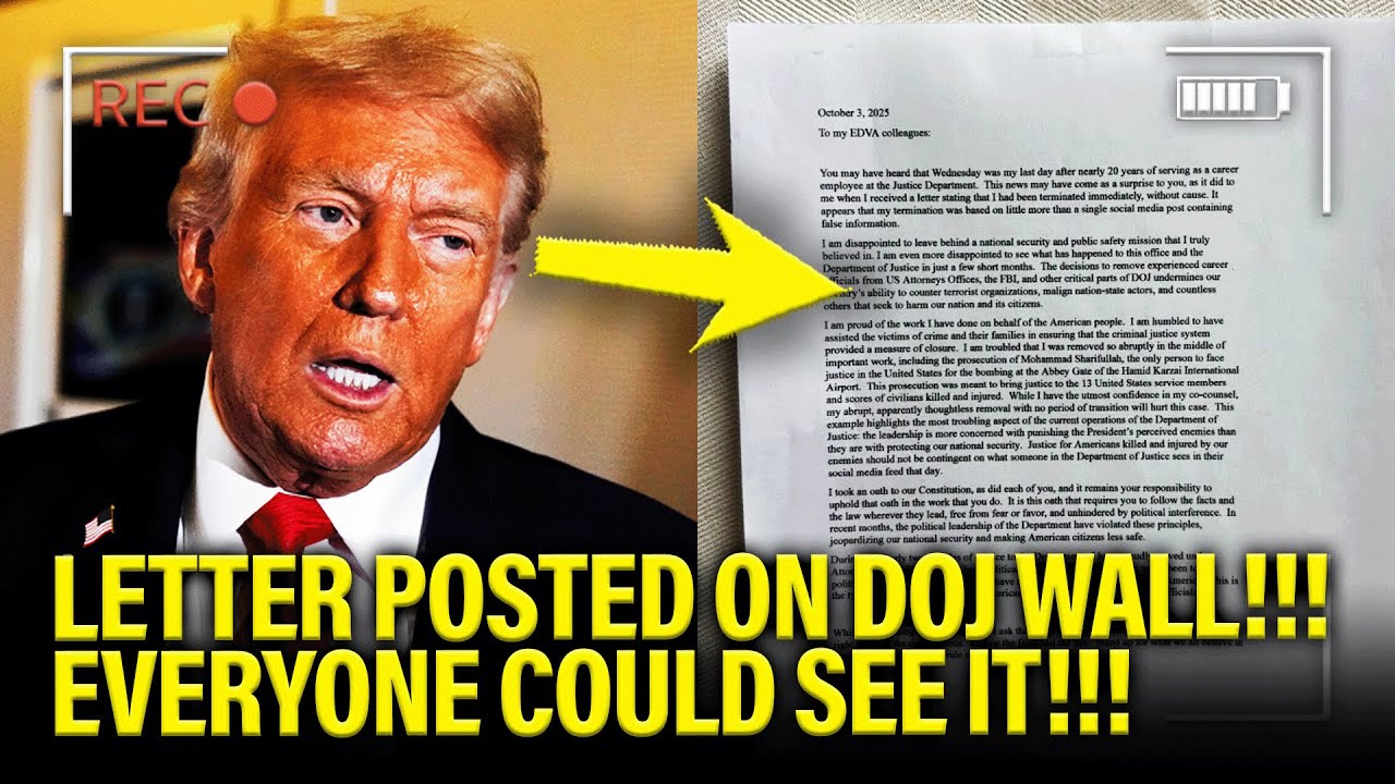 🚨FIRED Prosecutor GETS REVENGE on Trump with FINAL LETTER