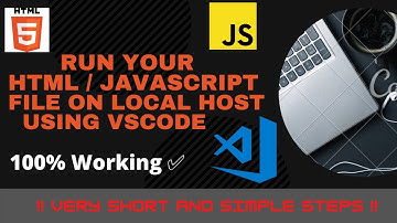 Run Your HTML and JavaScript  File on a  Live Local Host Server Using VsCode || Short and Simple