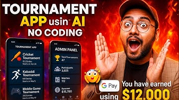 🔥(No Coding) Create Tournament App + Admin Panel in Minutes usingAI! | Make Esports Tournament App