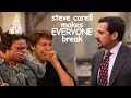 Steve carell making the whole cast break the office bloopers  comedy bites