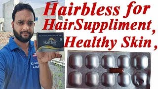 Hairbless Multivitamin Tablets|Hair Supplements|Biotin,aminoacids,inositol,niacinamide,etc|Mankind