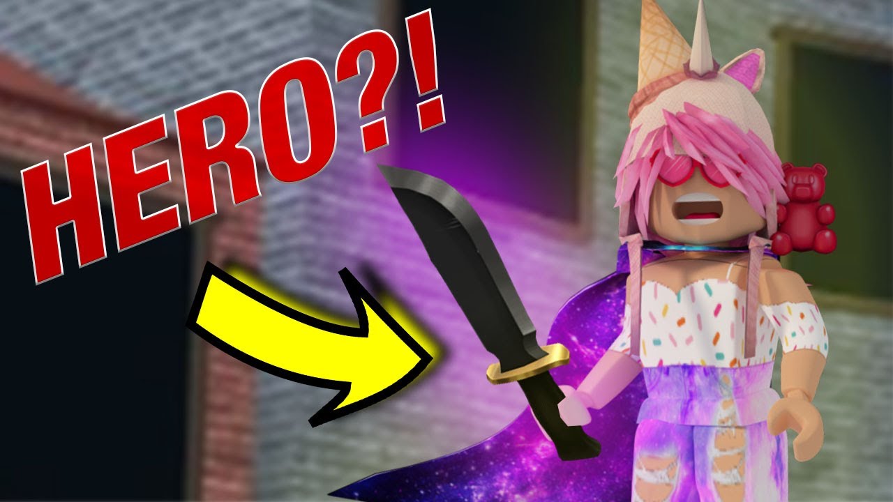 Becoming A Hero In Murder Mystery 2 Roblox Youtube - im a hero roblox murder