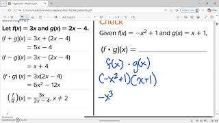 HA2 6 1 A Operations of Functions