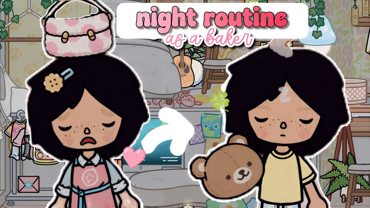 night routine as baker ✧˚ · . | Toca Boca | Voiced |  ⁨@celestiadigitaldiary⁩