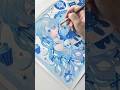 【イラストメイキング】アクリルガッシュで淡色の少女を描く【Acrylic painting 】#shorts #イラストメイキング #アクリルガッシュ