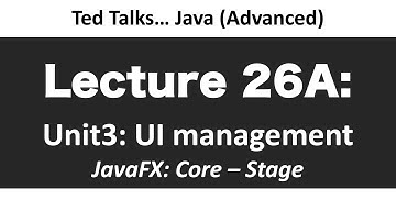 CSCI2120 - Lecture 26A  Unit4-UI - JavaFX - Stage