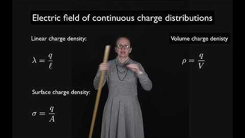 Electric field of continuous charge distribution
