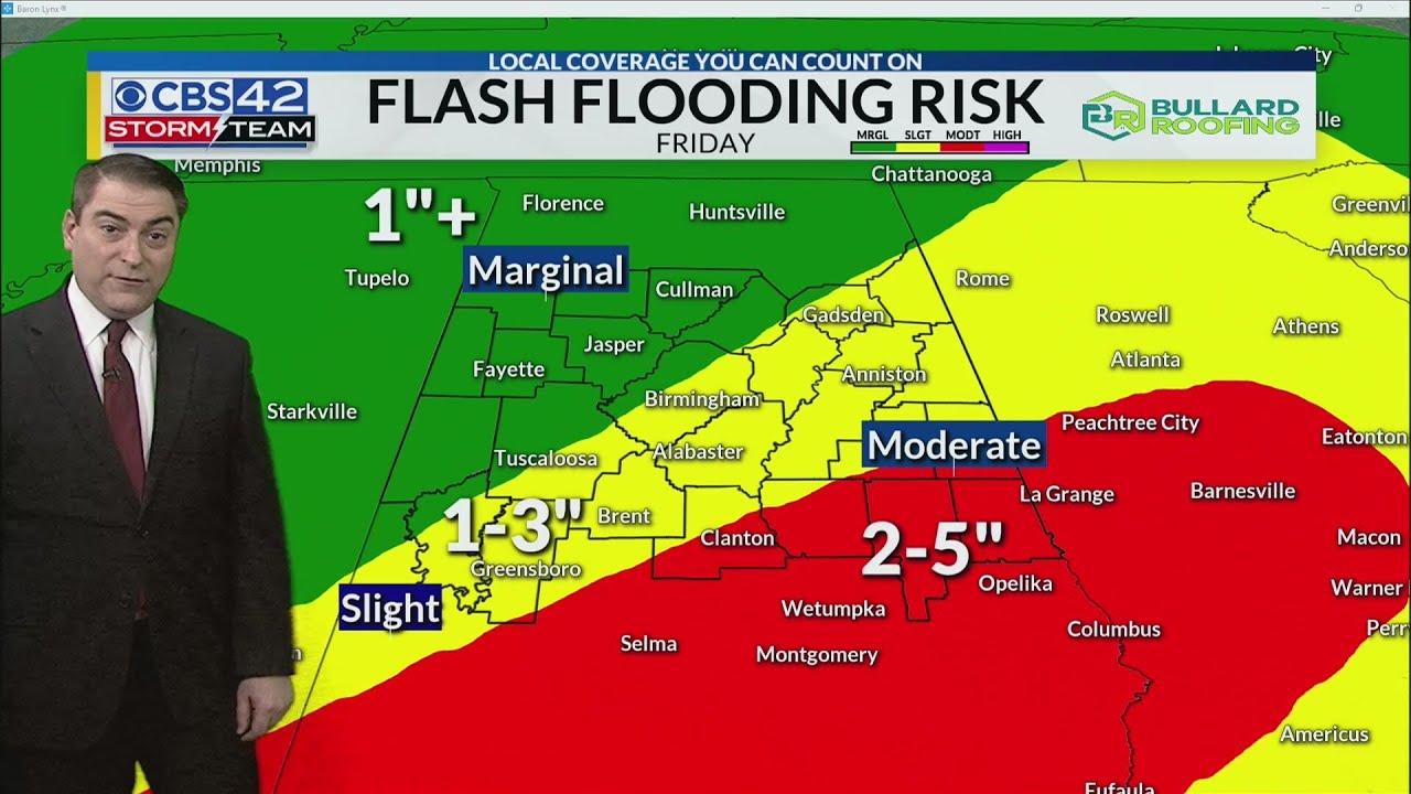 March 8th CBS 42 News at 4 pm Weather Update - YouTube