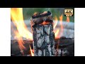 2시간 4K 장작타는영상, 수면 유도 영상, 힐링사운드 ASMR
