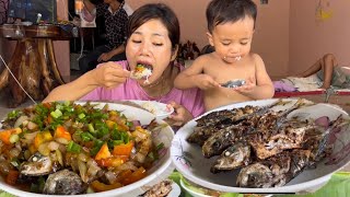 ចៀនត្រីជូអែម/fried fish Chou taste food2023 ratha