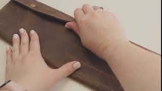Leather knitting 14" straigth needles organizer 🧶
