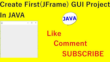 how to create java gui project