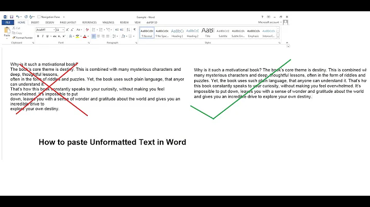 Paste text without formatting in Windows | Paste text in single line without breaks or formatting