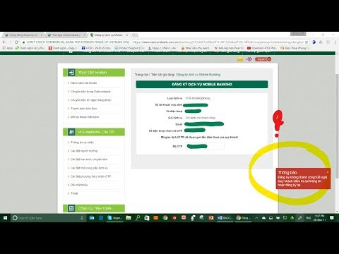 Video Cách đăng ký VCB-Mobile Banking Vietcombank - youtube