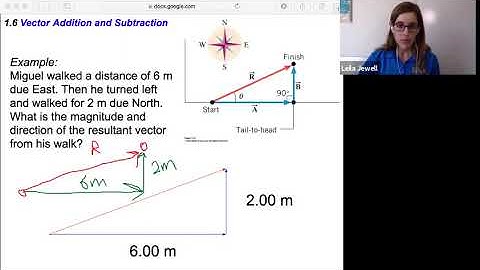 phys2A 1.6 Vector Addition & Subtraction