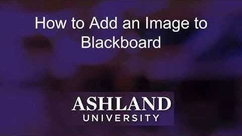 How to Add an Image to Blackboard