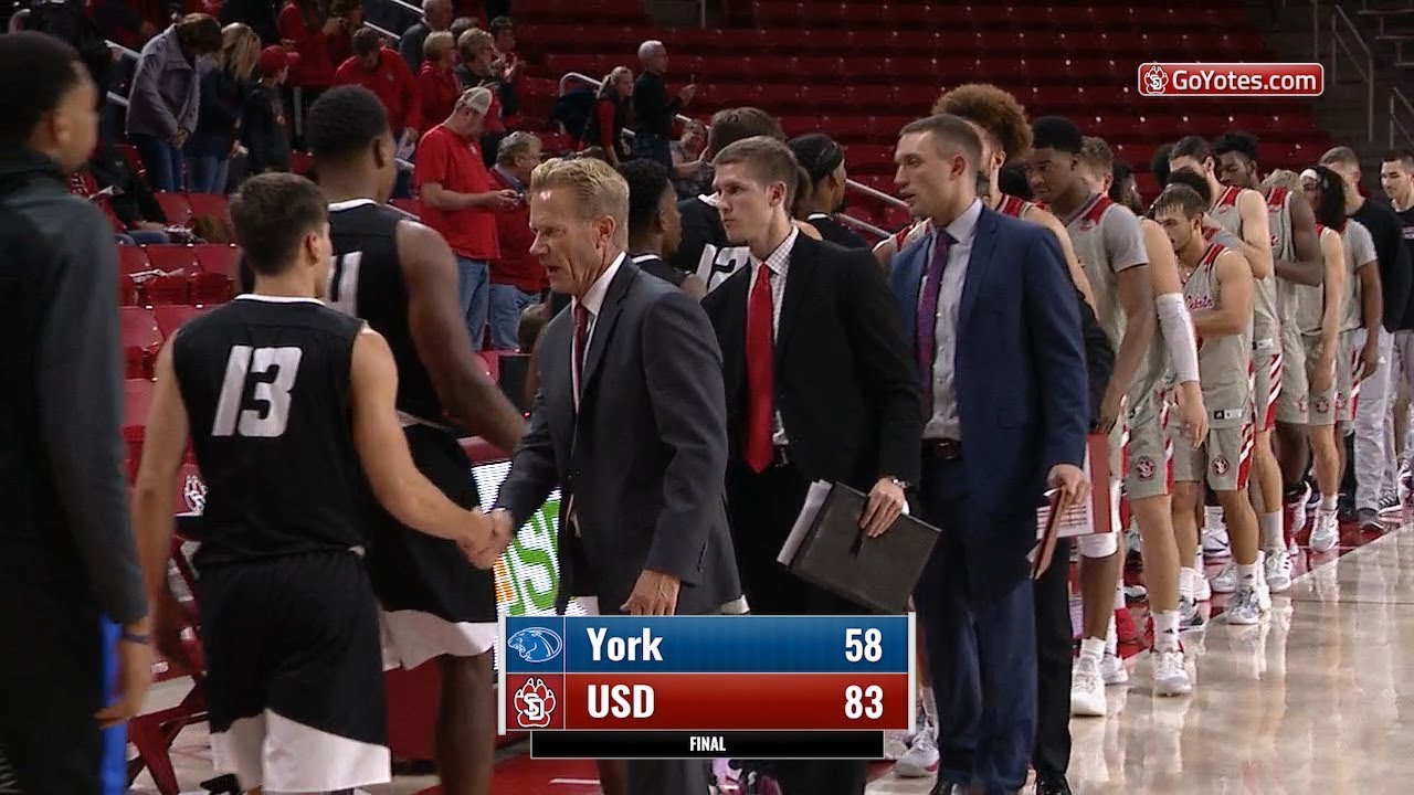 dakotaz Men's Basketball Highlights: South Dakota 83, York College 58