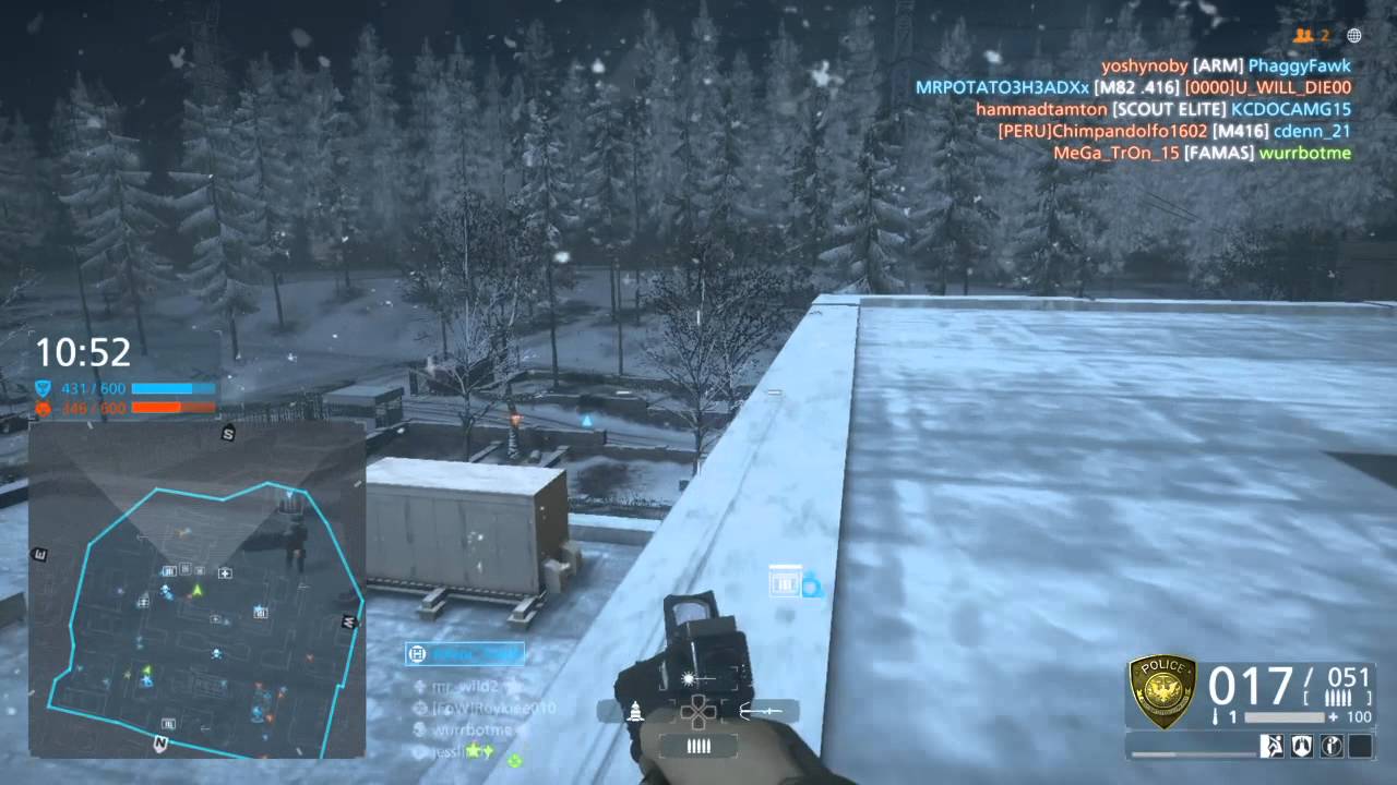 Battlefield Hardline:  sick throwing knife kill