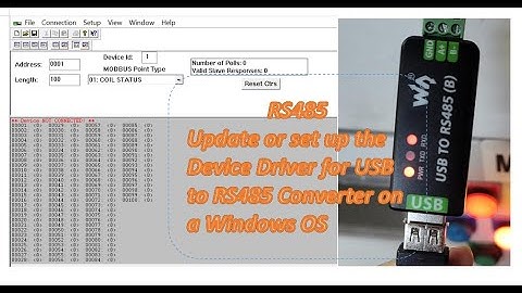 RS485 -Mode scan Device Driver update /setup for Windows OS. USB TO RS485 Converter with CH343G