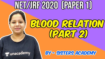 Blood relation- Part 2|NTA NET/JRF 2020| General Paper 1