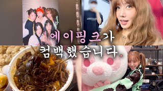 에이핑크 자켓, 뮤비촬영 스타일링 꿀팁✨ | 밥차 먹방 | 커피차 | 엽기떡볶이