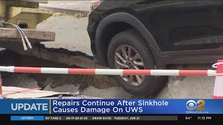 Repairs continue following formation of sinkhole on Upper West Side