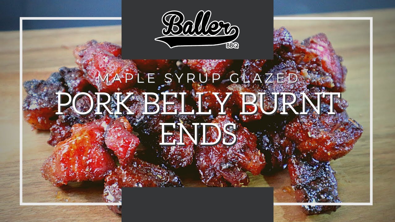 Maple Glazed Pork Belly Burnt Ends On A Pit Boss Pellet Grill | Baller BBQ