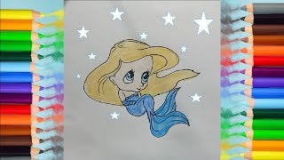 How to Draw Barbie Mermaid Chibi coloring pages