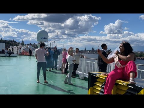 Stockholm Walks: on board a cruise ship as Stockholm and the archipelago rolls by. 4K experience.