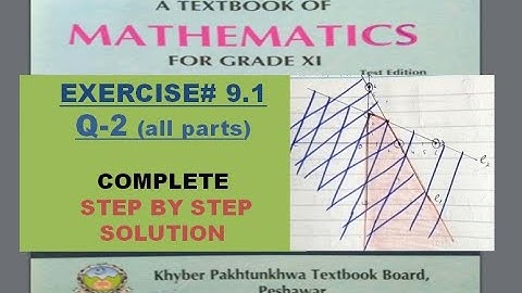 Class 11 Exercise 9.1 Q2 Complete solution KPK Board Math Class12 Chap5 RWP board Linear programing
