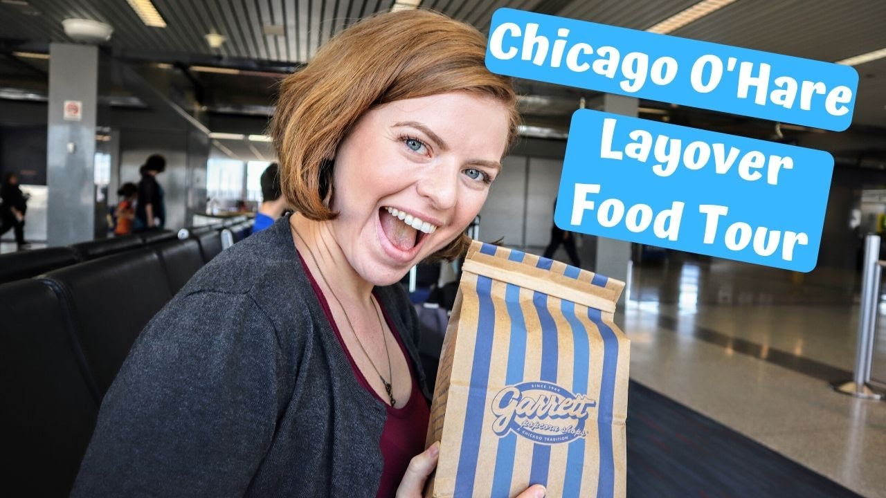 O'HARE AIRPORT - Eating Iconic CHICAGO Foods on a Layover - YouTube