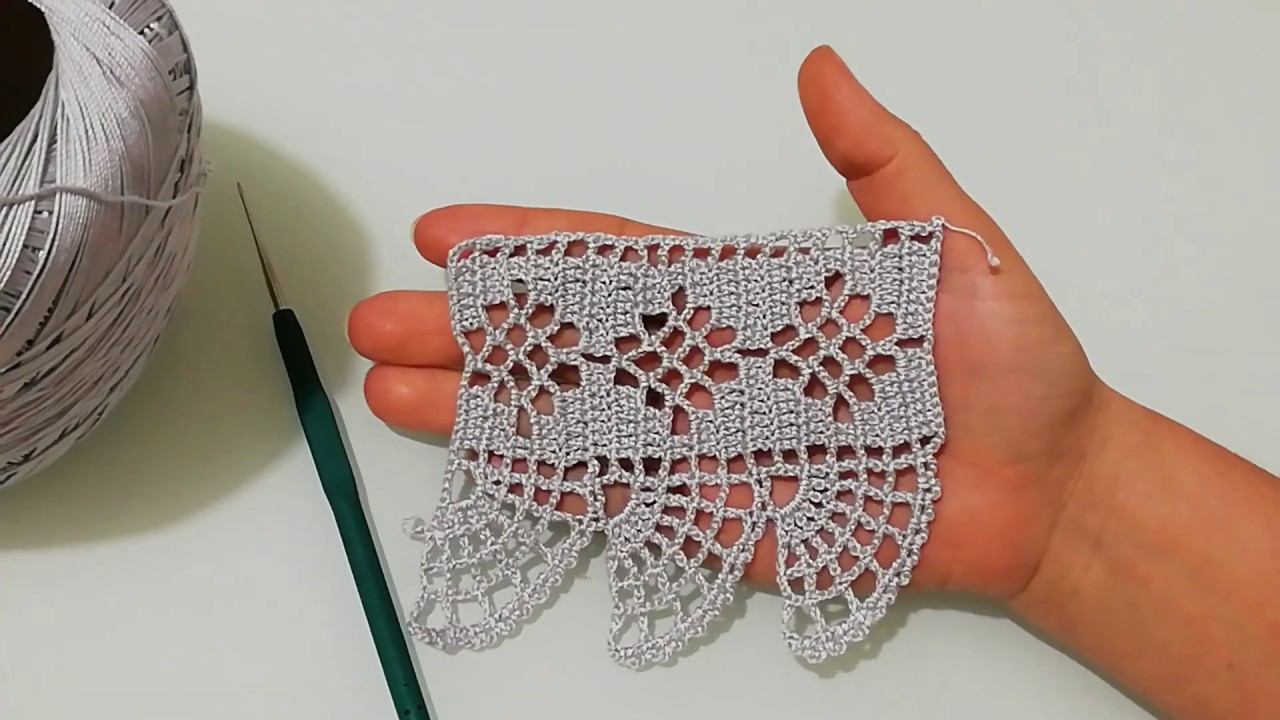 Kolay ve güzel havlu kenarı yapılışı&crochet