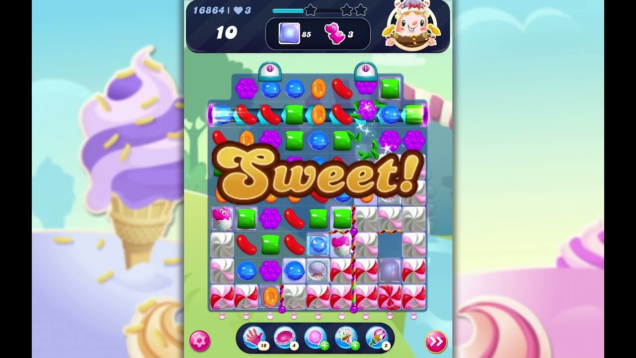 Candy Crush Saga Level 16864 - YouTube