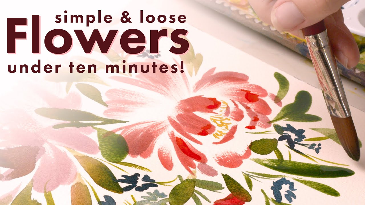 Taking a DIFFERENT approach to loose watercolor florals… - YouTube