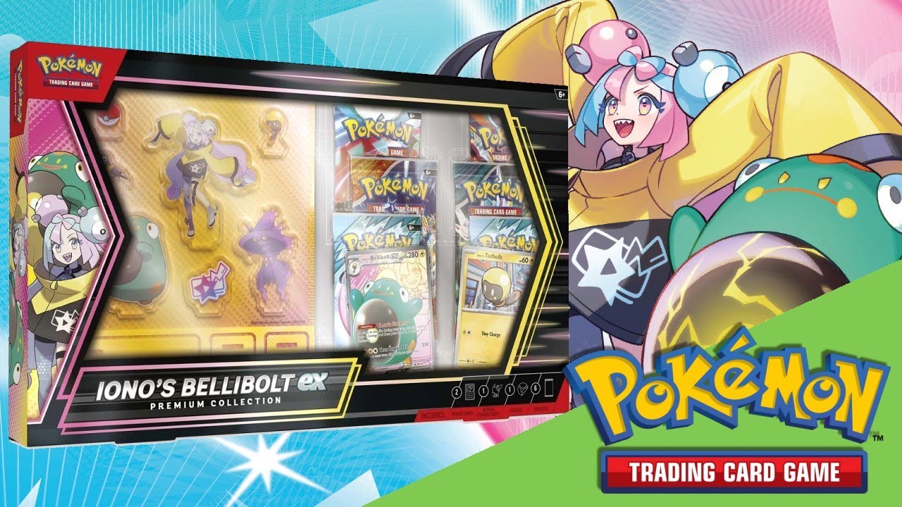 pokemon trading card game ionos bellibolt ex premium collection Iono’s get caught up in more electrifying fun with acrylic standees Pokemon TCG: Iono's Bellibolt ex