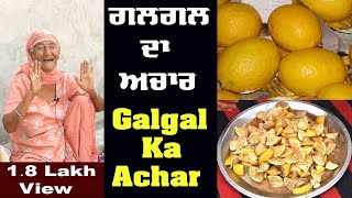 Galgal Ka Achar Hill Lemon Pickle Recipe Bebe Di Rasoi Punjabi Village Woman Cooking