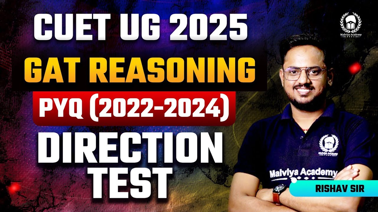 Cuet 2025 GAT Reasoning previous year solution | Direction Test ...