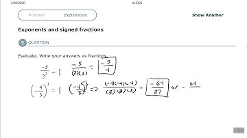 Exponents and Signed Fractions