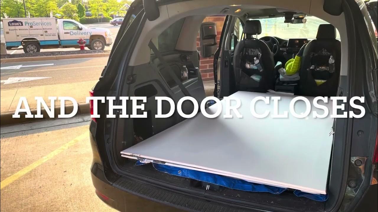 How to fit drywall and a washer and dryer fit in to a Honda Odyssey