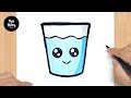 #307 How to Draw a Cute Glass of Water - Easy Drawing Tutorial