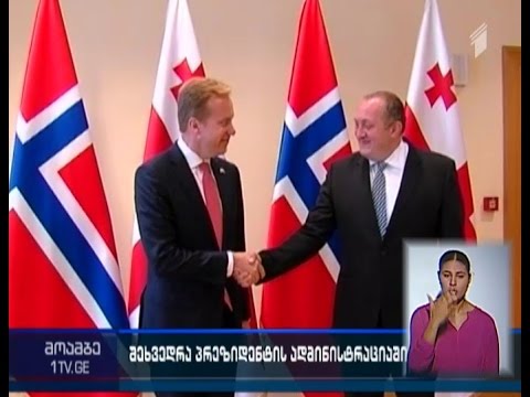 საქართველოს პრეზიდენტის შეხვედრა  ნორვეგიის საგარეო საქმეთა მინისტრთან