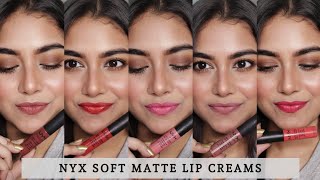 NYX Soft Matte Lip Cream Swatches | 7 Shades | Arpita Ghoshal screenshot 5