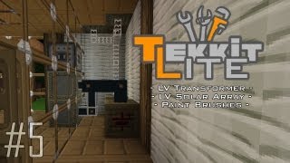 Tekkit - Part 5: LV Solar Array, LV Transformer, & Paint Brushes! & 200 Subscribers!