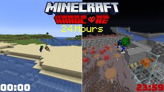 I Survived 24 HOURS in Hardcore Minecraft
