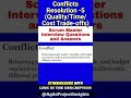conflict resolution of Quality/Time/Cost Trade-offs Latest