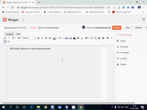 How to create, Edit, View Posts in Blogger? - Part2 - YouTube