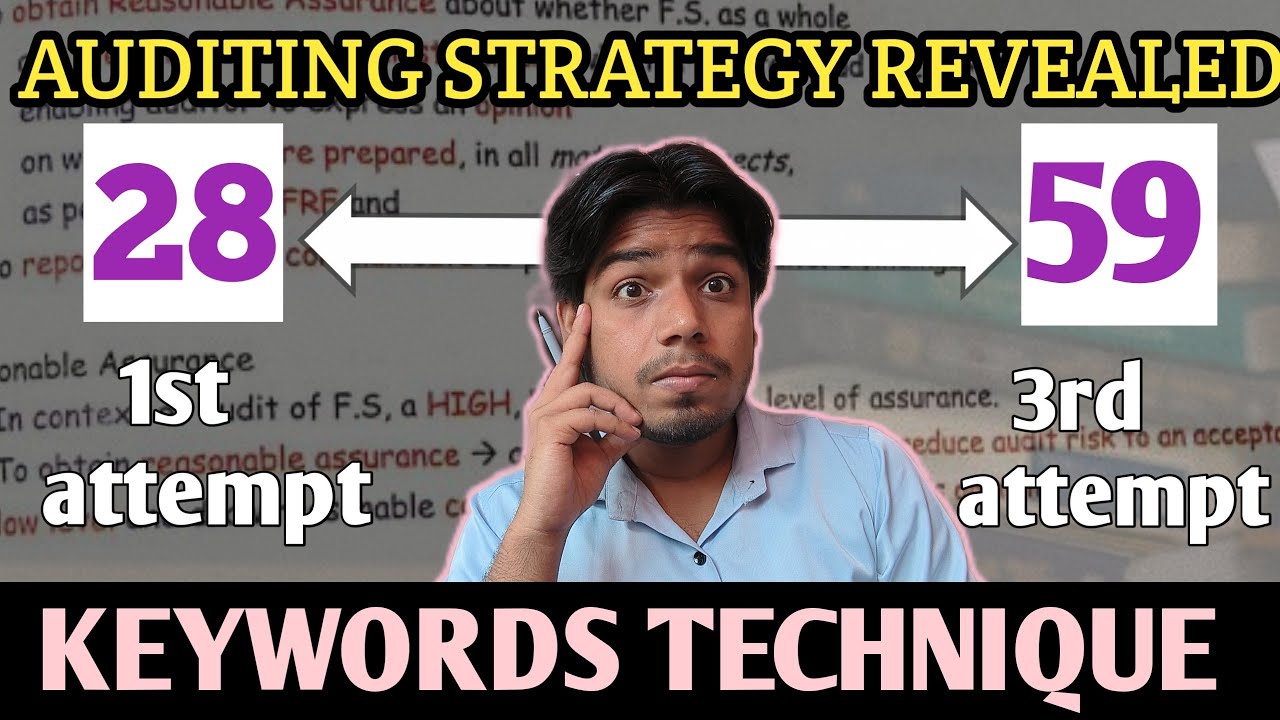 CA Inter Audit Strategy | How I Improved From 28 to 59 Marks | Correct Way to Study Audit