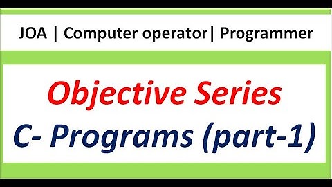 C Programs Objective Question