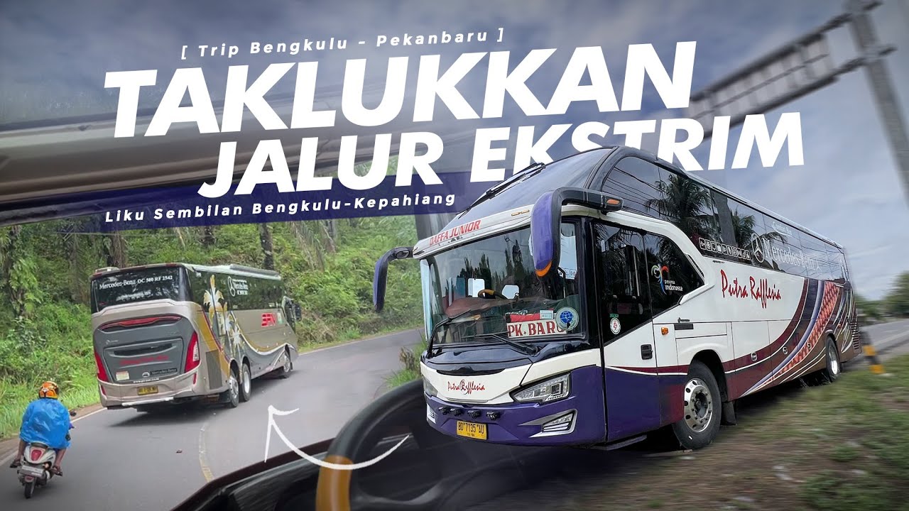 [ SKILL DRIVER DIUJI ] KONVOY SERU DI JALUR BERLIKU ‼️ Trip Putra Rafflesia Bengkulu-Pekanbaru #1