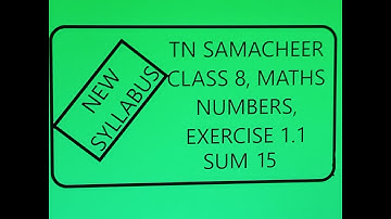 TN Samacheer 8th Maths Numbers Exercise 1.1, Sum 15